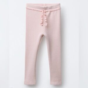 Zara Soft Pink Waffle Leggings